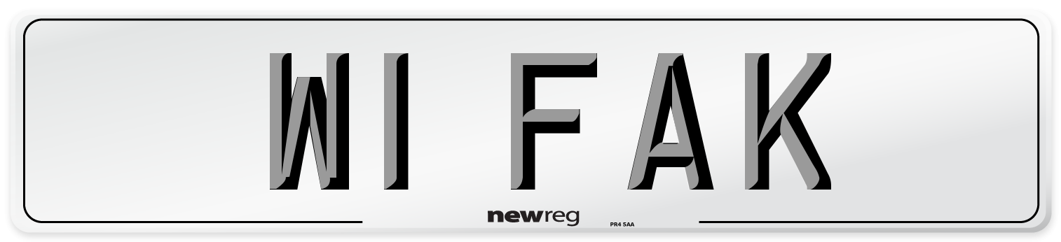 W1 FAK Number Plate from New Reg